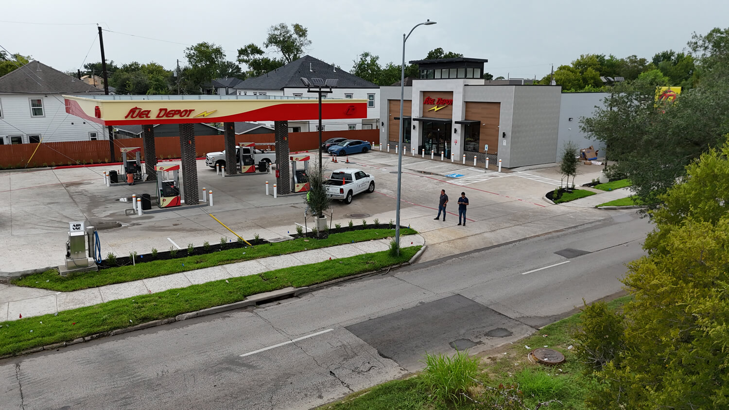 Fuel station construction and development view