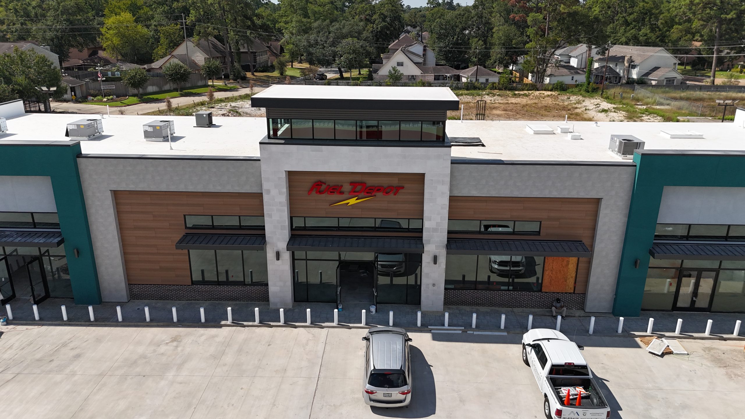 Aerial view of the Red Oak fuel and retail development