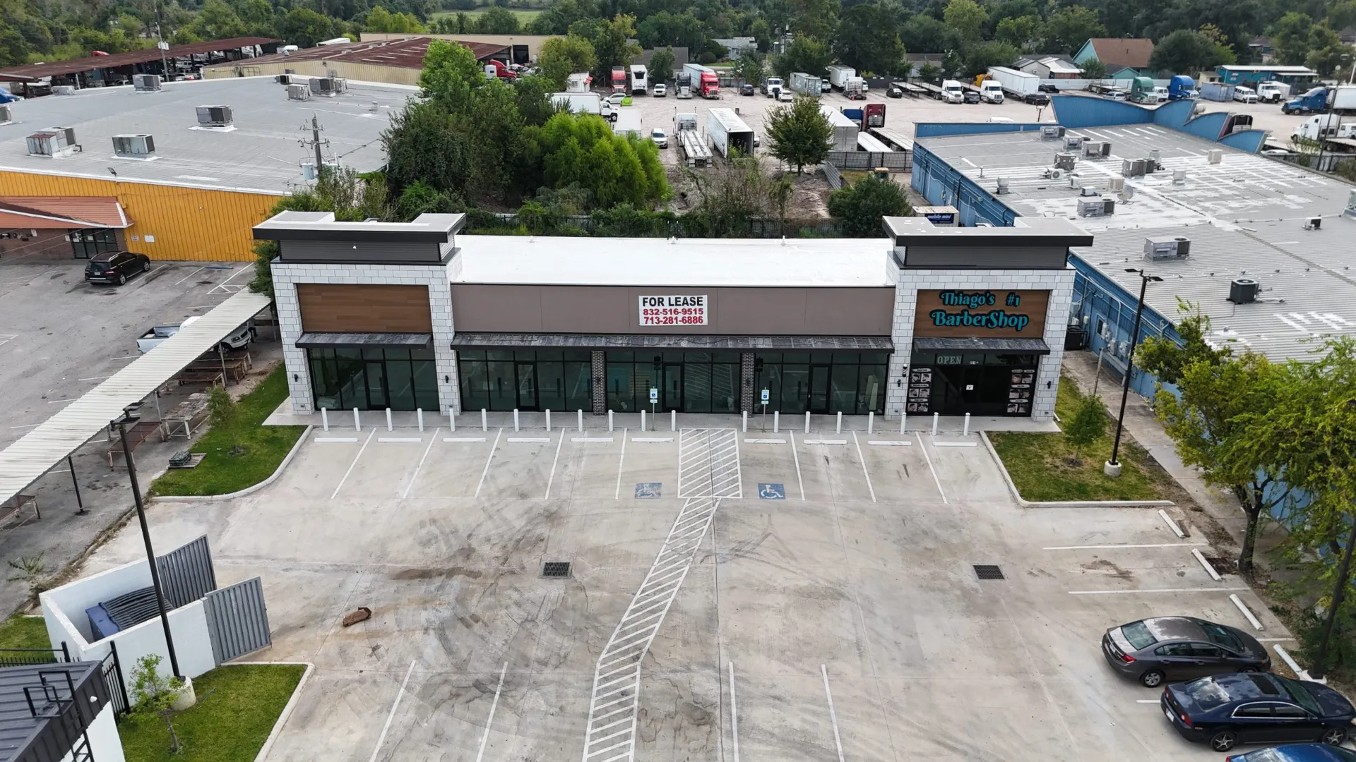 Aerial view of the Federal Road Retail Center and surrounding site