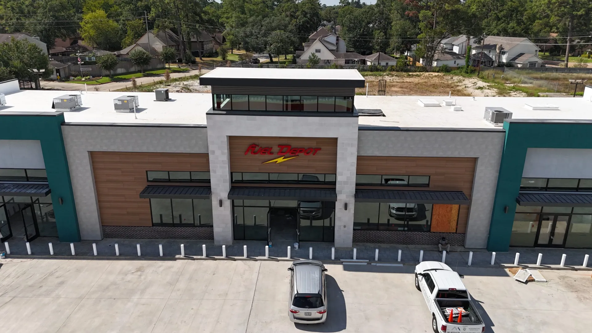 Aerial view of the Red Oak fuel and retail development